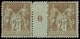 * FRANCE - Poste - 105, Paire Millésime "0": 2f. Sage - 1849-1850 Cérès