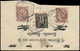 FRANCE - Poste - 108 (x 2) + 83 (défectueux), Sur Enveloppe (incomplète) Illustrée, Cad Hexagonal "Trouville Deauville A - 1849-1850 Cérès