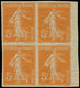 ** FRANCE - Poste - 158, Bloc De 4, Bdf (2 Ex. *): 5c. Orange - 1849-1850 Cérès