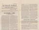 PSEUDO ENTIER POSTAL MERCURE 50c BLEU TURQUOISE SUR IMPRIME LE SALUT PUBLIC N° 7 D’OCTOBRE 1943 - Pseudo-entiers Privés