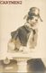 CARTE PHOTO : CHIEN DOG HUMOUR MONTAGE CURIOSITE PHOTOGRAPHIE ARTISTIQUE ! KEPI GENDARME MILITAIRE DEGUISEMENT - Chiens