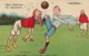 Tom Browne Artist Image Soccer 'Beg Pardon My Mistake' Player Kicked In Jaw, C1900s Vintage Postcard - Soccer