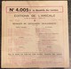 Disque Vinyle 33 Tours 25cm N° 4.005- LE QUADRILLE DES LANCIERS… SCOLADISQUES - Kinderlieder