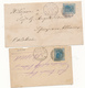 1877 CANNOCCHIALE A SBARRE LOTTO DI 5 DIVERSI SU 0,20 AZZURRO BIGOLA COMBINAZIONE NON COMUNE - Poststempel