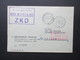 DDR ZKD 1966 Kreisgericht 453 Rosslau Tagesstempel Rosslau (Elbe) Rückseitig Stempel Mit Den Sprechstunden - Briefe U. Dokumente