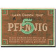 Billet, Allemagne, Baden, 5 Pfennig, 1947, KM:S1001a, SPL - Altri & Non Classificati