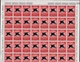 1962 Italia Repubblica 30° MOSTRA DEL CINEMA DI VENEZIA 80 Serie Di 2 Valori In Doppio Foglio Di 40 MNH** Double Sheet - Feuilles Complètes