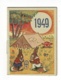 Calendrier De Poche Illustré (Lapins Au Camping) 5.5 X 7.5 Cm - 1949 - Publicité "Cadet Rousselle" Chalon S/Saône (71) - Petit Format : 1941-60