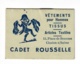 Calendrier De Poche Illustré (Lapins Au Camping) 5.5 X 7.5 Cm - 1949 - Publicité "Cadet Rousselle" Chalon S/Saône (71) - Petit Format : 1941-60