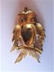 Pendentif En Métal Doré - Hibou - 6 Cm. - Colgantes