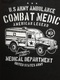 T SHIRT Noir DODGE WC 54 AMBULANCE COMBAT MEDIC WW2 US ARMY MEDICAL Dpt TEE - Fahrzeuge
