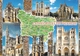 Cathédrales De Picardie - Carte Géographique - Multivues - Picardie