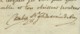 LAS 1792 Signée Cambis Lt-général Des Armées Du Roi . Louis Dominique De Cambis De Velleron Ambassadeur En Angleterre ? - Documenten