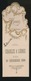MENU CHARLES & LEONIE UNIS 30 DECEMBER 1899    20 X 7.5 CM  2 SCANS - Menus