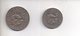 REF MON3  : 2 Monnaies Coin DJIBOUTI 50 Et 10 Francs 1977 - Djibouti