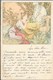 Illustration Mucha - Les âges De La Vie - Femme Et Le Vieillard - Carte Dos Simple - Mucha, Alphonse