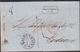 1855. DANEMARK R 2 + KJØBENHAVN 17 1 1855 To Bordeaux. Transit Cancels: KDOPA HAMBURG... () - JF321220 - ...-1851 Prephilately