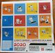 SNOOPY Calendrier 2020 (chien, BD, Schultz) - Peanuts Calendar 16 Months - 12 Dessins - Tamaño Grande : 2001-...