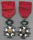 2 Médailles - Légion D' Honneur En Argent  ( En Mauvais état ) - Andere & Zonder Classificatie