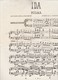 Spartito IDA Polka Per Pianoforte - ANGELO TONIZZO - Autografia Di E. BINI ROMA - Musique Folklorique