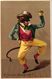 8 Trade Cards Dressed Monkey Dancing, Eating Dressed As A Gentleman Musician Anthropomorphic C1890 Litho - Autres & Non Classés