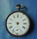 Antique NK Silver Swiss Pocket Watch Cylindre Hallmark Standing Lion - Montres Anciennes