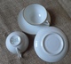 Delcampe - Scandinavian Pottery Sweden Lidkoping Alp 2x Porcelain Coffee Cup & Saucer White - Other & Unclassified