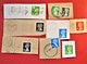 Great Britain England Angleterre  - 28 "machin" Stamps On Paper Fragments  With Cancellation - Machins