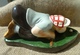 VTG SPORT GOLF Handmade Ceramic Figurine Golfer Blowing Ball In Hole Mark IC Lc - Habillement, Souvenirs & Autres