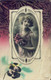 X2662 - 1928 Vintage TINTED Art Nouveau Postcard - Pretty Lady Hairstyle Coiffure Portrait & Flowers - With Stamps - Otros & Sin Clasificación