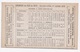 CALENDRIER DES MARAIS 1916 Et Horaires Chemin De Fer De Bayonne à Hendaye - Autres & Non Classés