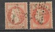 France  N°  31 Et 31b    Oblitérés  B/  TB étoiles De Paris     - 1863-1870 Napoleon III With Laurels