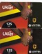 Angola, AO-UNI-REF-023, Unitel 125 UTT, Uniao, Football, 2 Scans.  2 Different Expiry Dates - Angola