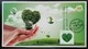 Heartwarming Love Heart Green Leaf Grass Clover 2015 Hong Kong Maximum Card Type F - Maximumkaarten