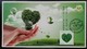 Heartwarming Love Heart Green Leaf Grass Clover 2015 Hong Kong Maximum Card Type F - Maximumkaarten