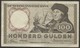 :Netherlands  -  100 Gulden 2-2-1953 "Erasmus" NO : 5 QQ 045423. - 100 Gulden