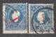 AUSTRIA 1863, MiNo 28, DOUBLE EAGLE, TWO SEPARATE, USED STAMPS From 15.oo Kr. - Gebraucht