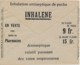 Enveloppe CCP 1933 – Pub Inhalation Antiseptique – Vente En Pharmacies - Other & Unclassified