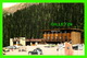 BERTHOUD PASS, CO - BERTHOUD PASS LODGE & MARKER AT THE SUMMIT - SANBORN SOUVENIR CO - ANIMATED WITH OLD CARS - - Rocky Mountains