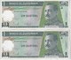 PAREJA CORRELATIVA DE GUATEMALA DE 1 QUETZAL  20 DICIEMBRE 2006 (BANK NOTE) POLIMERO - Guatemala