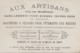 Commerce - Magasins - Chromo "Aux Artisans" 114 Rue Mouffetard - Ecole Ecolier Prix - Tiendas