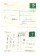 SVIZZERA, SCHWEIZ , 1960-65, 2 CARTOLINE ILLUSTRATE DA LUGANO-BISSONE A GENOVA - Lettres & Documents