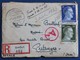 Lettre Recommandé Guerre WW2 39-45 De Querfurt 1943 Bailleul Huissier Putanges Artur Schmidt Timbres Deutsches Reich - 1939-45