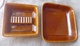 Delcampe - Scandinavian Art Pottery Deco Made In Sweden HELSINGBORG 2psc Brown Bowls Plates - Autres & Non Classés