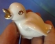 Delcampe - Vintage Antique Old Porcelain Duck Duckling Miniature Bird Figurine White Gold - Uccelli