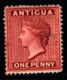 93744)  Antigua 1873-76 Effige Della Regina Vittoria- 1 P-carminio N.16 S.usato Dent. 14 - 1858-1960 Colonia Britannica