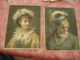 Lot De 2 Portrait Femme  Chromo - Other & Unclassified