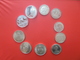 LOT 10 MONNAIES ARGENT FRANCS BELGES+EURO (186 GRAMMES) - Verzamelingen