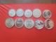 Delcampe - LOT 10 MONNAIES ARGENT FRANCS BELGES+EURO (186 GRAMMES) - Collections