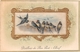 CPA Fantaisie Gaufrée - Carte à Volet - Oiseaux - Distillerie Du Bon Port - ELBEUF (76) - Autres & Non Classés